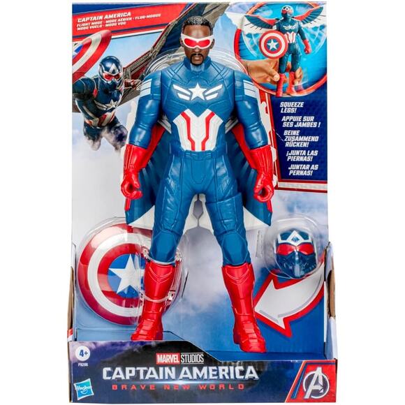 Marvel Avengers Captain America Brave New World Flight Mode Action Figure,9-Inch - Picture 2 of 5